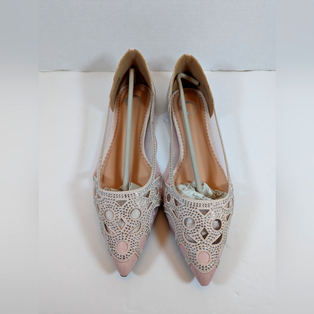 Journey women's size 8 wide Batavia Ballet Flats bedazzled in pink
